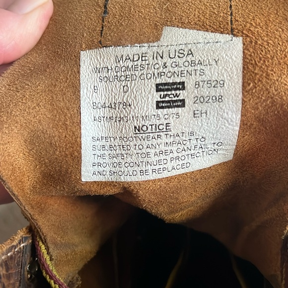 THOROGOOD MEN'S STEEL TOE LACE UP WORK BOOTS size 9 - Picture 9 of 11